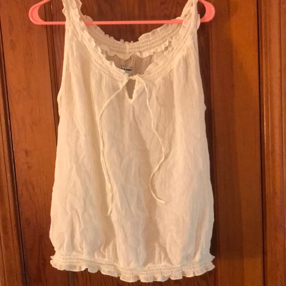 cream formal tank top